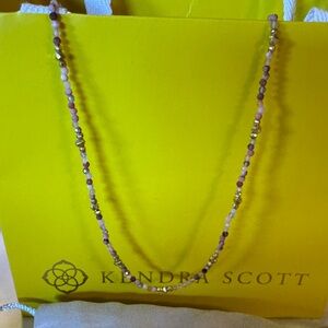 16” Kendra Scott Pink, Purple and Gold Beaded Necklace